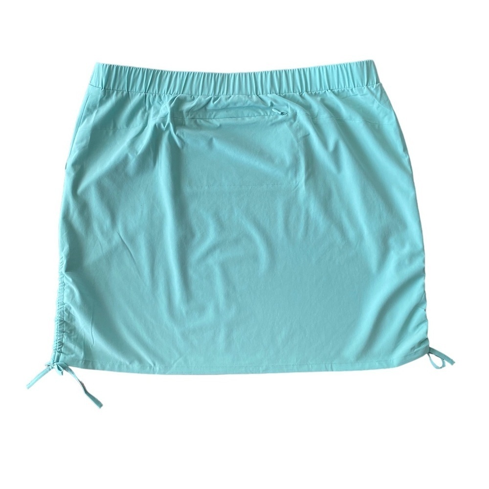 NWT Chico’s Zenergy ruched light green skirt, size 14 - Picture 6 of 6